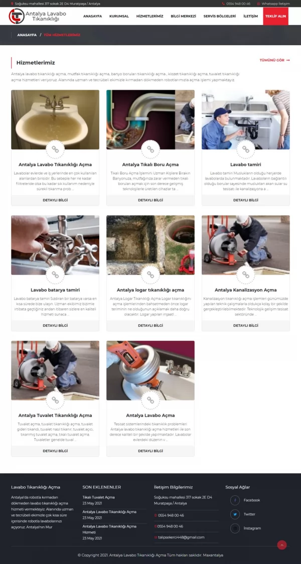 Antalya Lavabo Açma